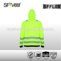 SFVEST high visibility hoodie sweatshirt with reflective tape